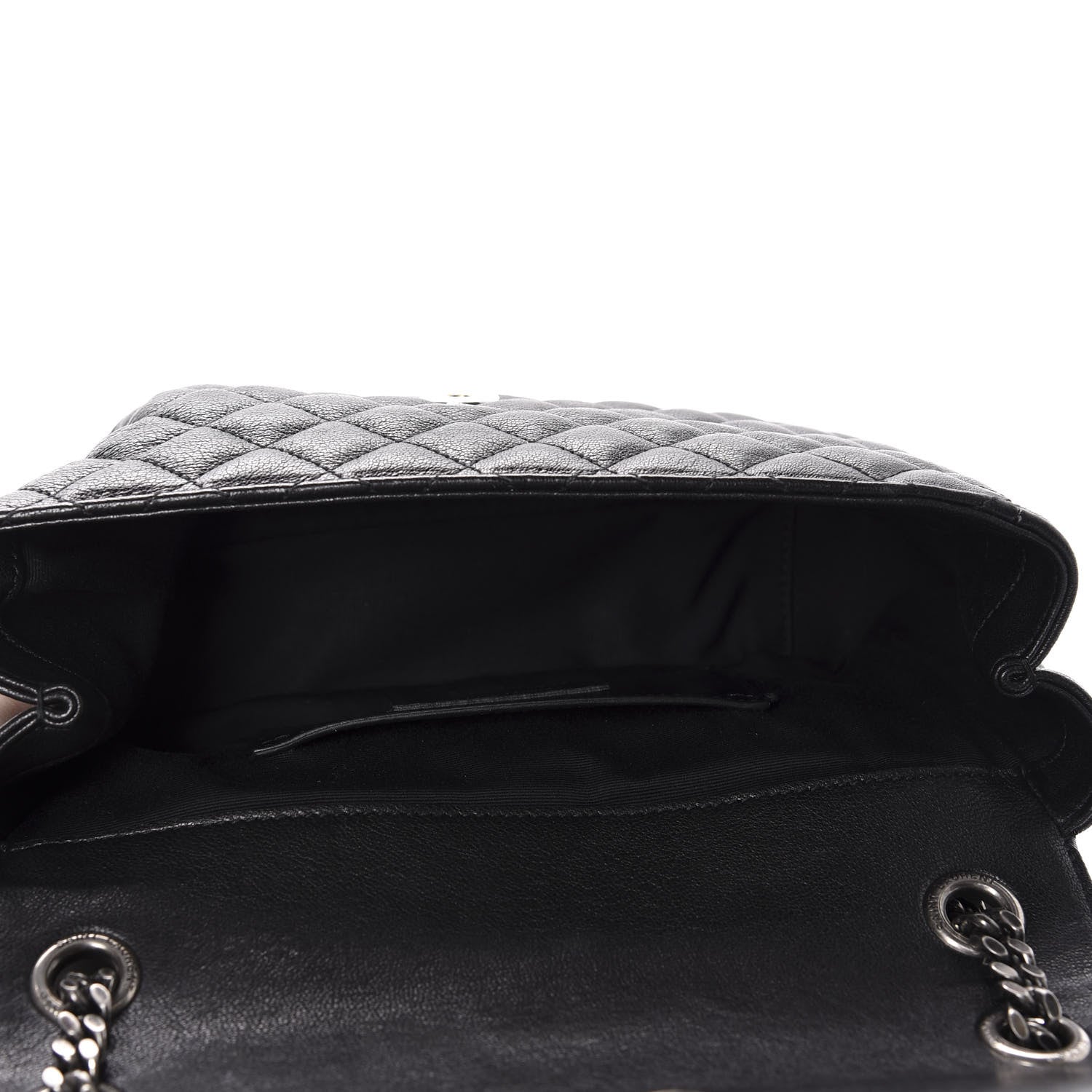 Saint Laurent Sheepskin Tri-Quilt Monogram Medium College Bag Black 5 of 11