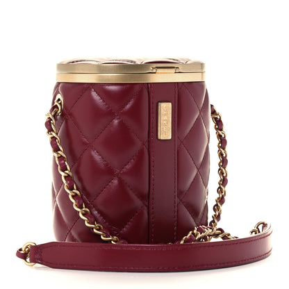 Chanel Lambskin Quilted Mini Crown Box Bag Burgundy 3 of 12