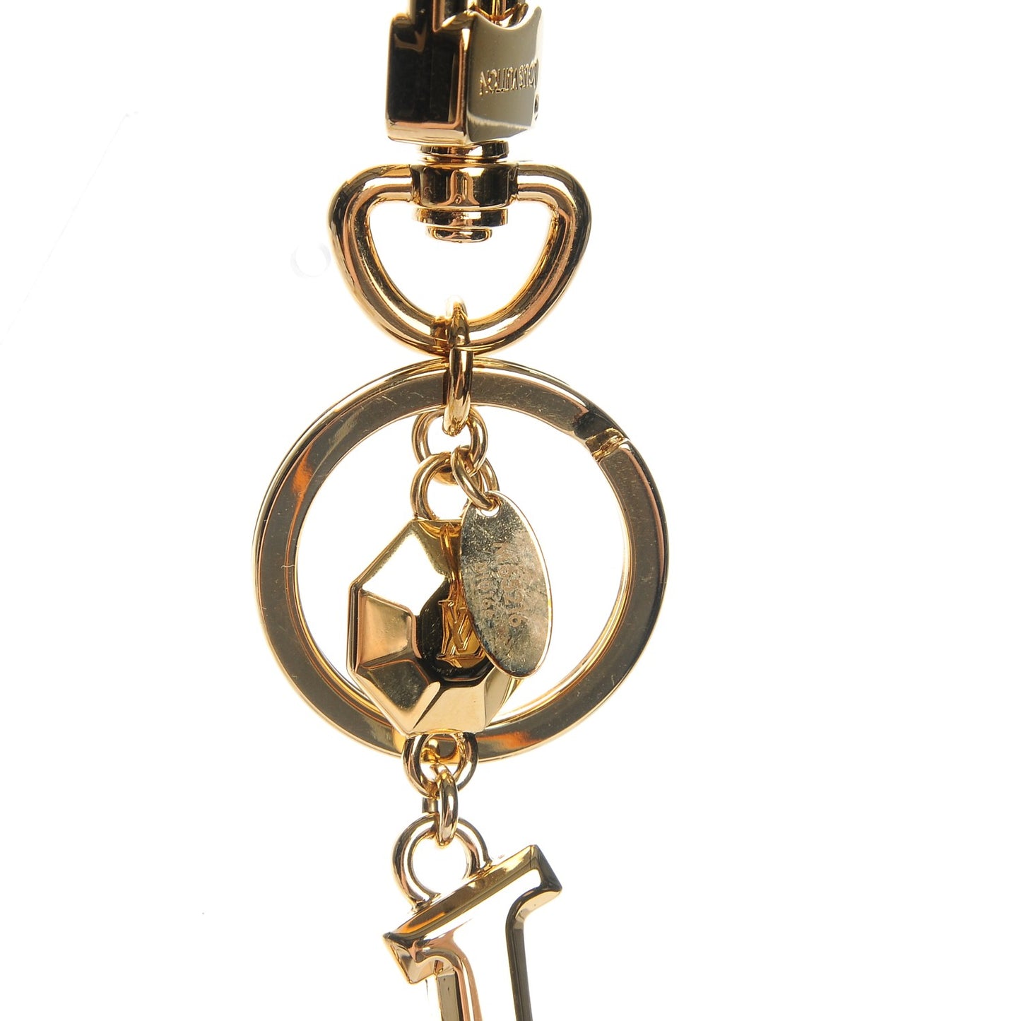 LV Facettes Bag Charm Key Holder Gold