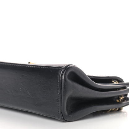 Chanel Lambskin Chocolate Bar Accordion Mademoiselle Black 9 of 14