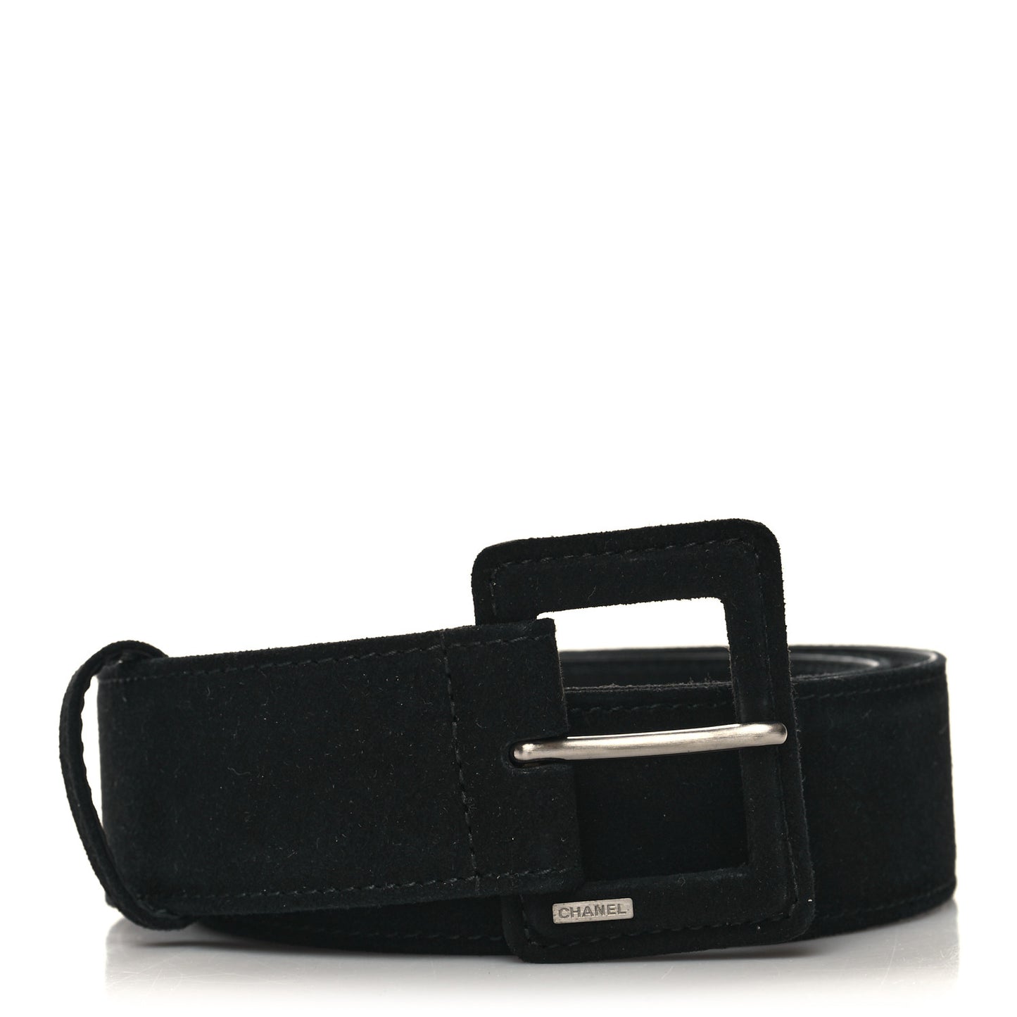 Suede Logo Belt 85 34 Black