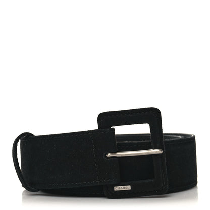 Chanel Suede Logo Belt 85 34 Black 1 of 8
