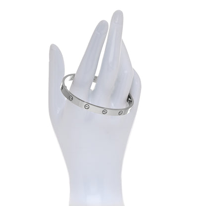 Cartier 18K White Gold LOVE Bracelet 19 2 of 10