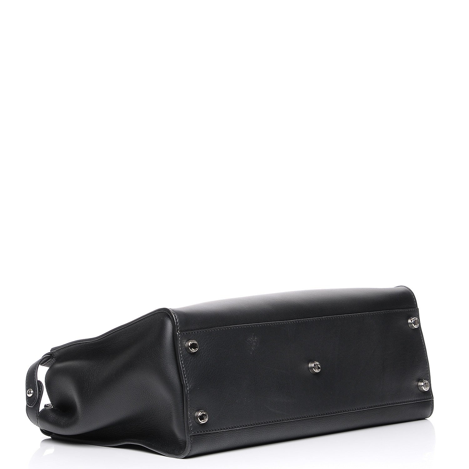 Fendi Calfskin Monster Eyes Large Mens Peekaboo Iconic Essential Satchel Black 4 of 9