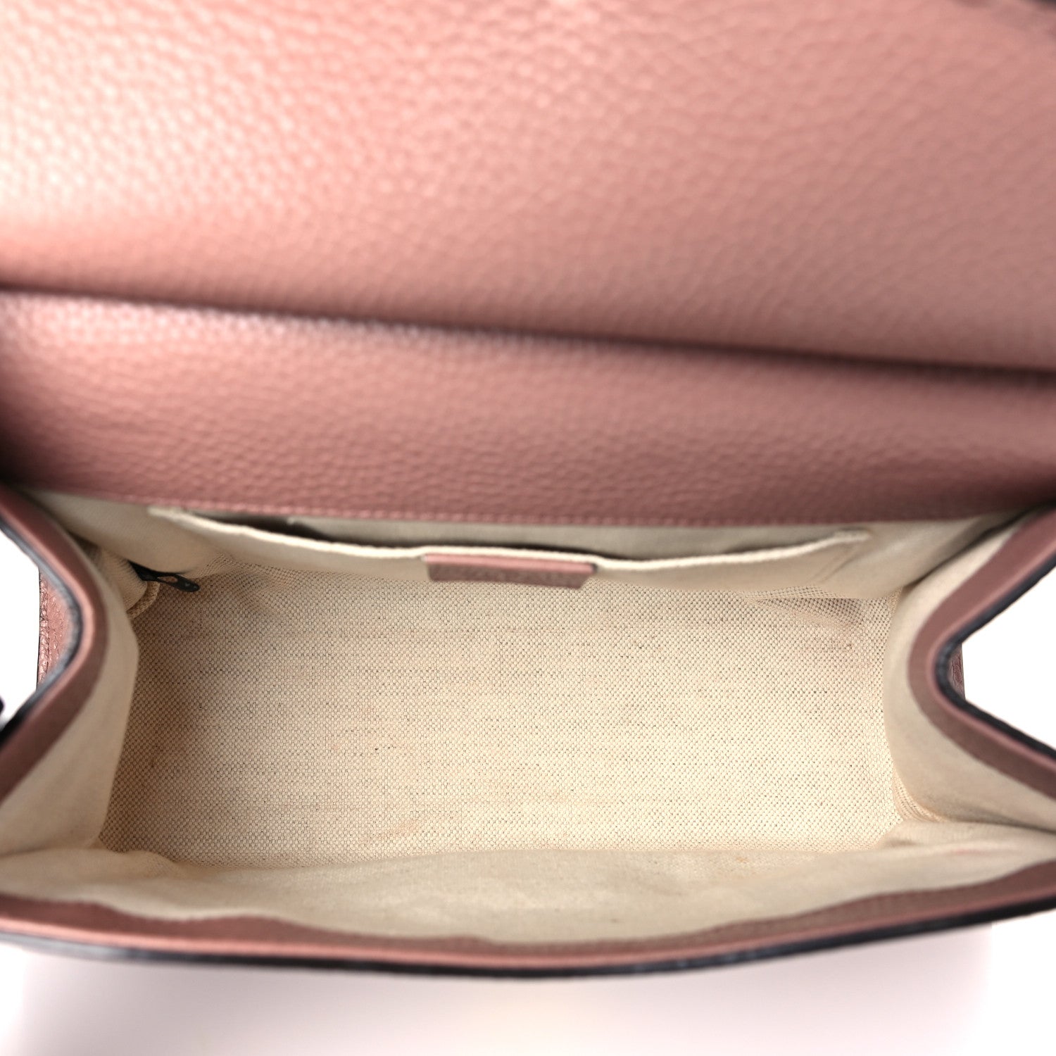 Gucci Calfskin Mini GG Marmont Top Handle Bag Rosy Phard 5 of 9