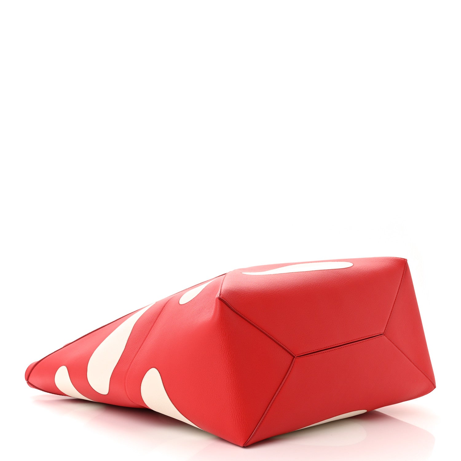 Loewe Calfskin Mushroom Puzzle Fold Large Tote Dark Red 4 of 10
