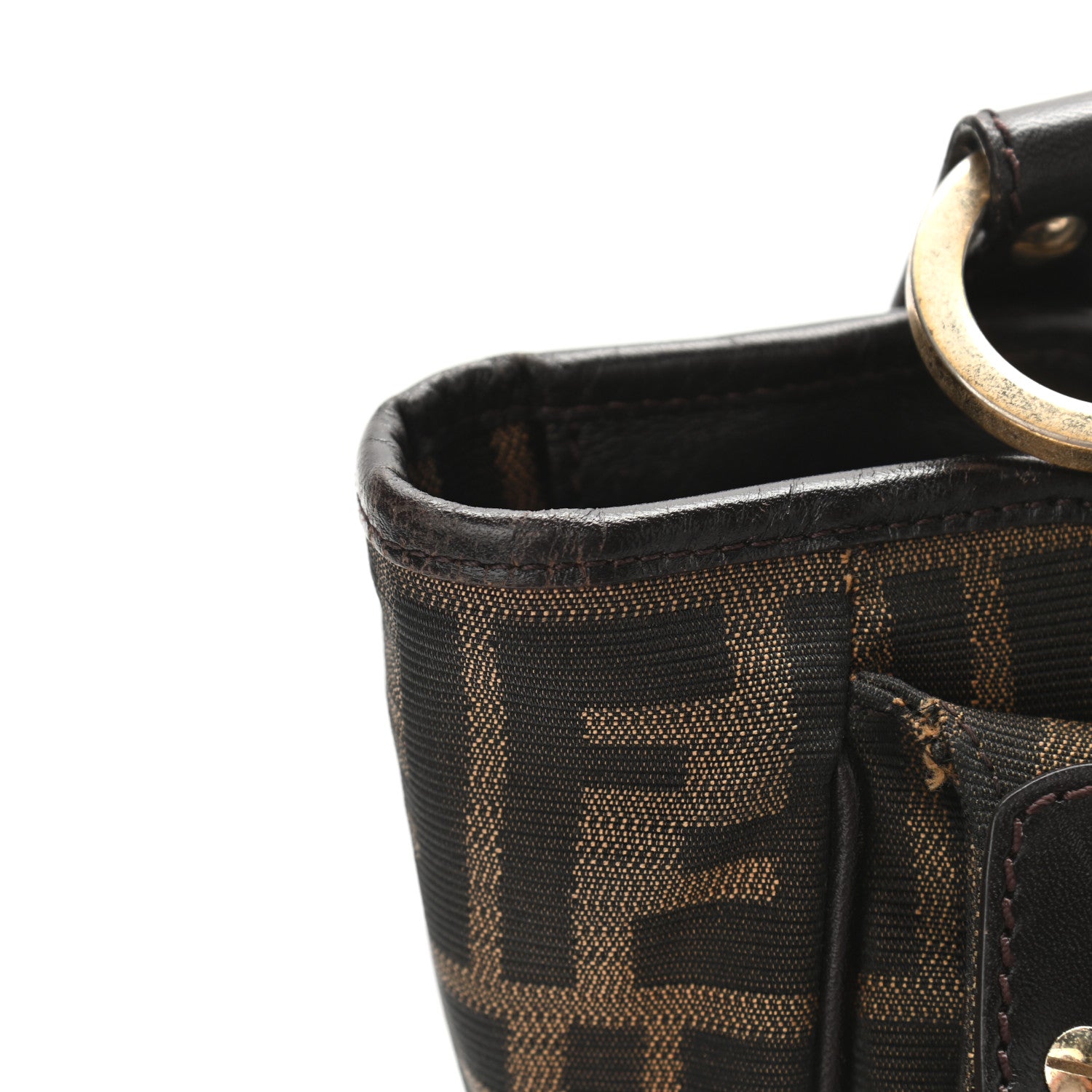 Fendi Zucca Small Chef Shopping Tote Tobacco Moro 16 of 20