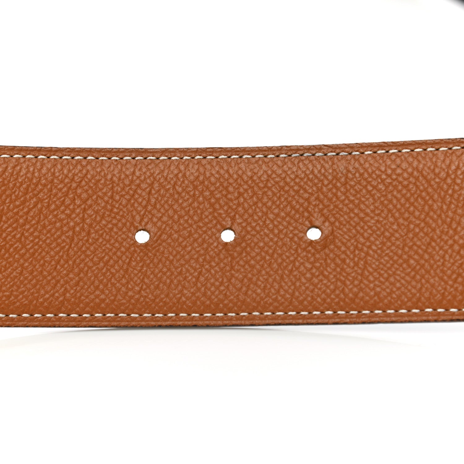 Hermes Epsom Swift 38mm Constance H Belt 75 Gold Black 3 of 7