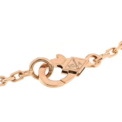 Van Cleef & Arpels 18K Rose Gold Carnelian Onyx Lucky Spring Closed Wing Ladybug Bracelet 3 of 4