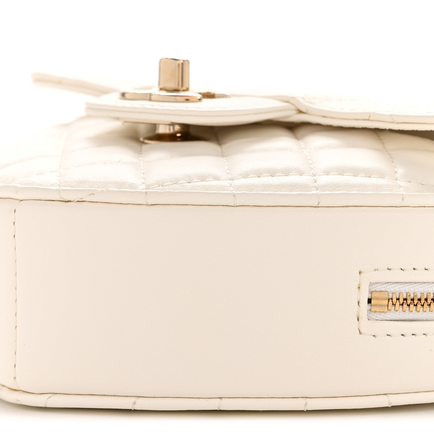 Chanel Lambskin Quilted CC In Love Heart Bag White 10 of 13