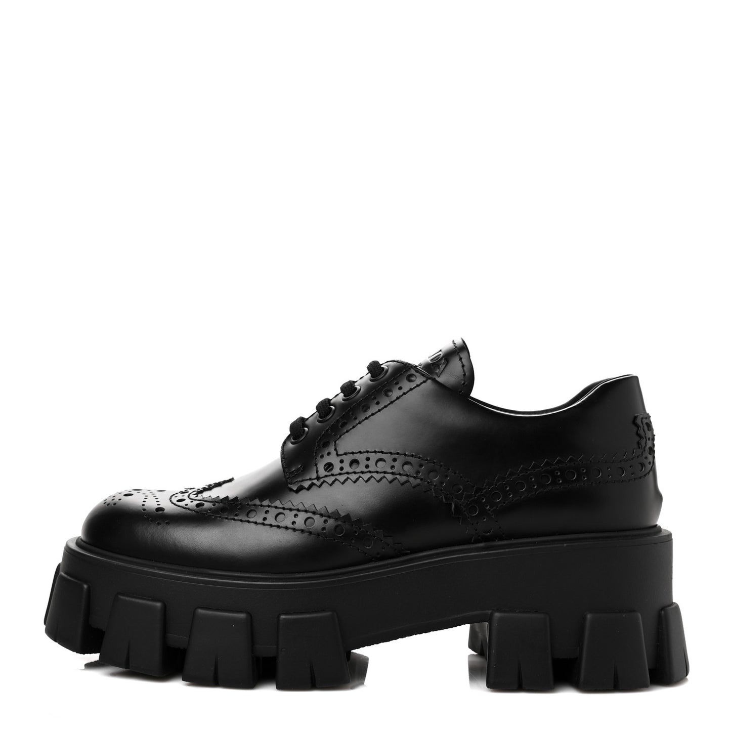 Spazzolato Rois Brogue Monolith 55mm Derby Loafers 37.5 Black