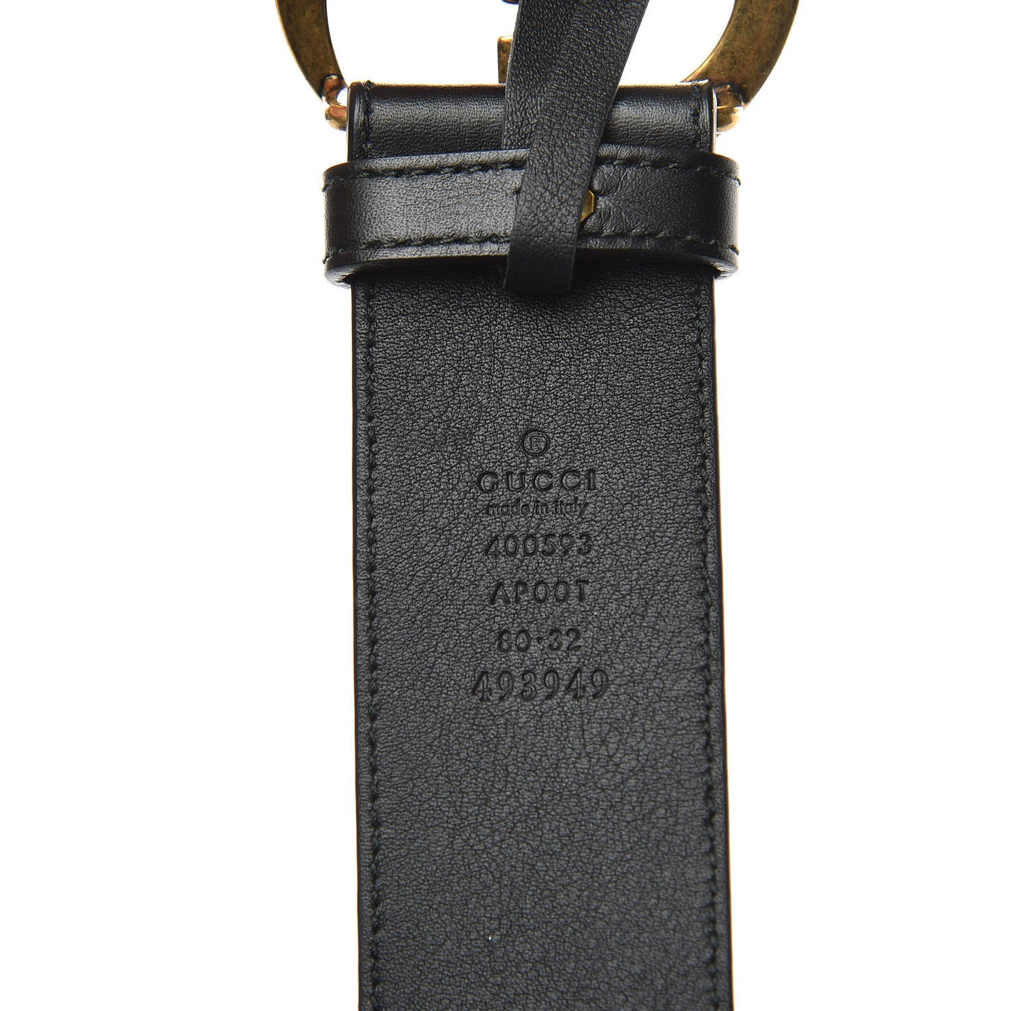 Calfskin Double G 40mm Belt 80 32 Black