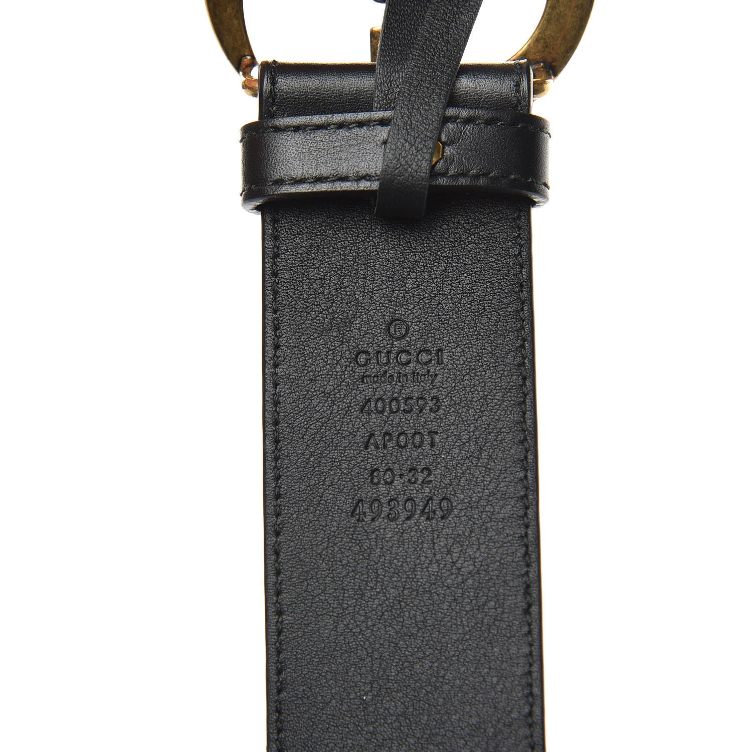 Gucci Calfskin Double G 40mm Belt 80 32 Black 6 of 7