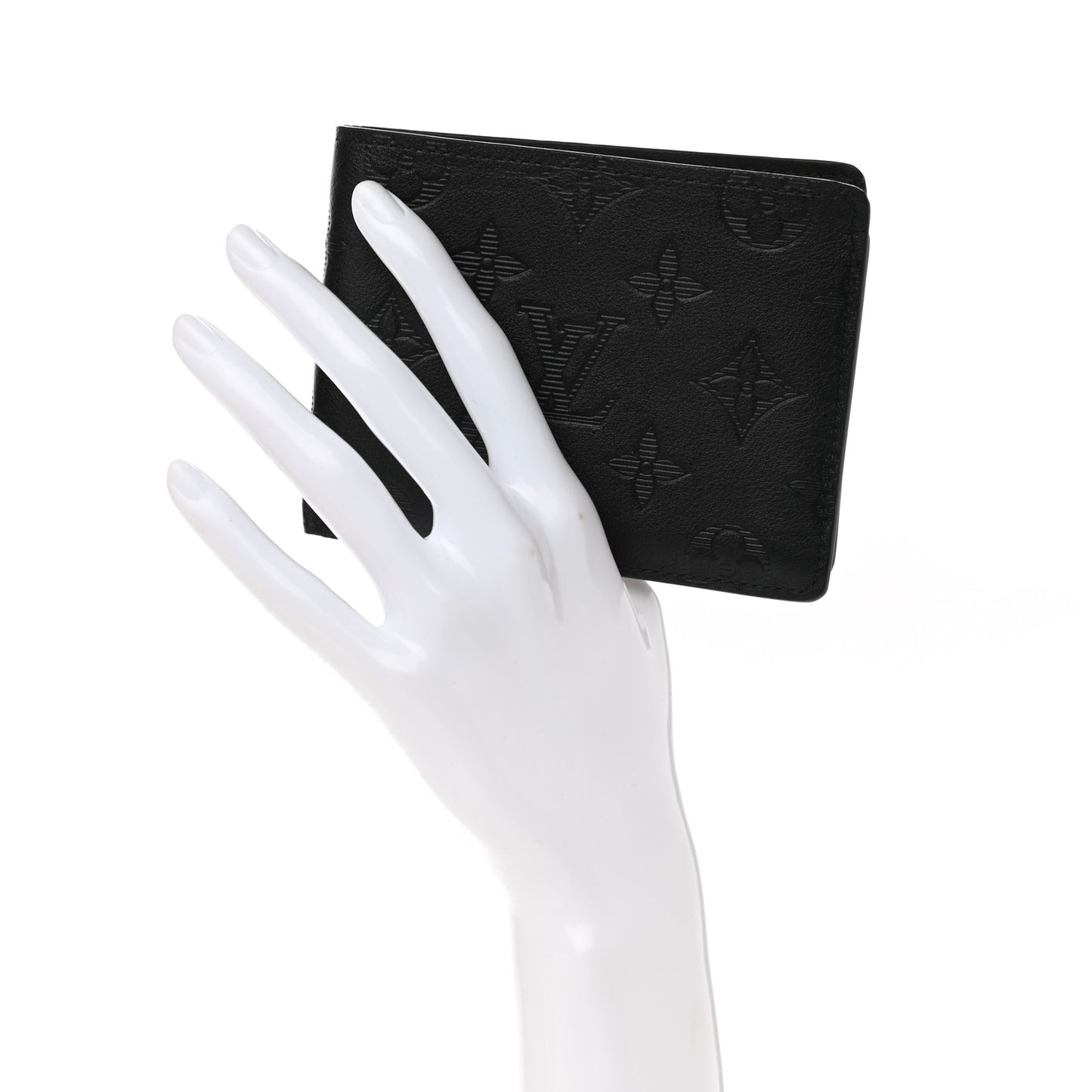 Calfskin Monogram Shadow Multiple Wallet Black