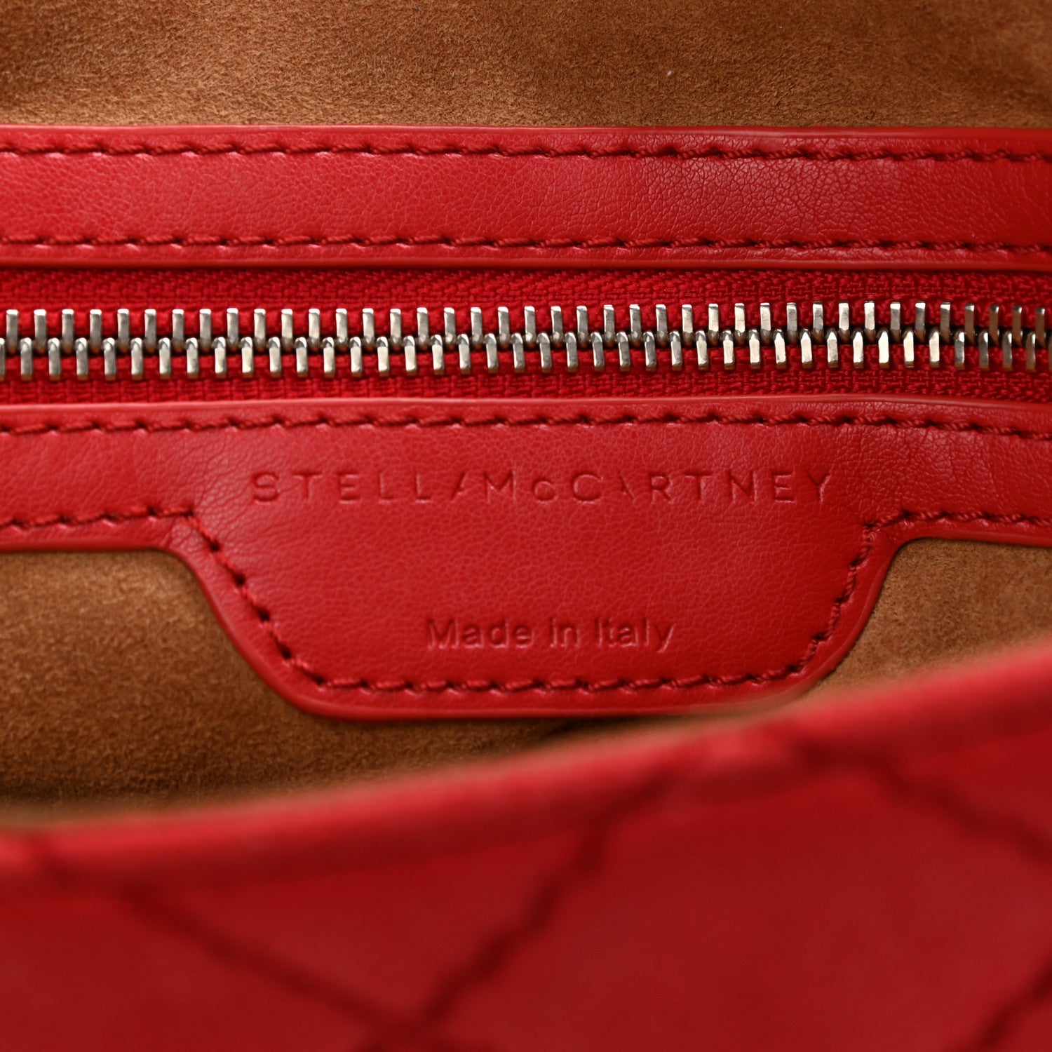 Stella McCartney Shaggy Deer Quilted Small Beckett Chain Shoulder Bag Red 5 of 9