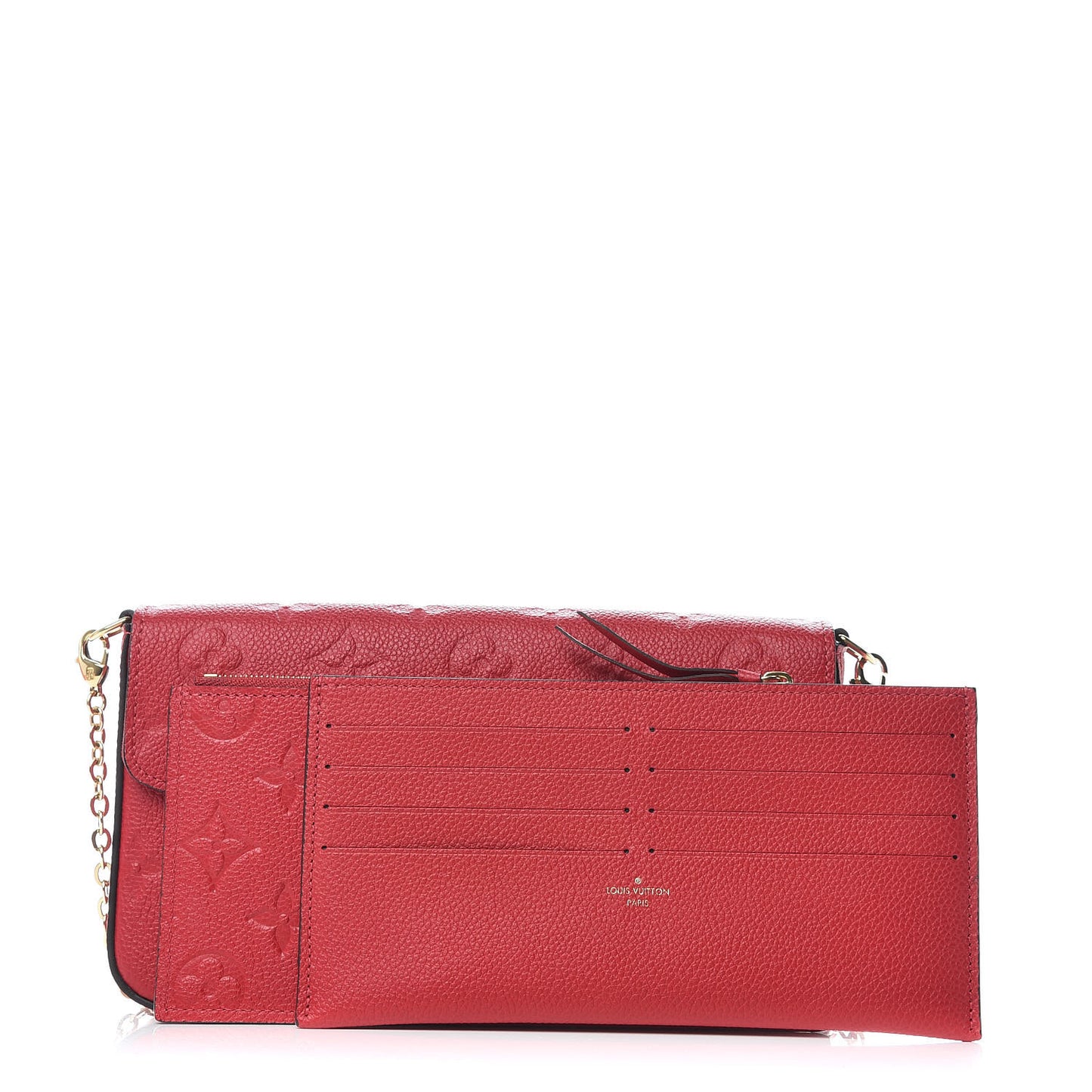 Empreinte Pochette Felicie Chain Wallet Scarlet