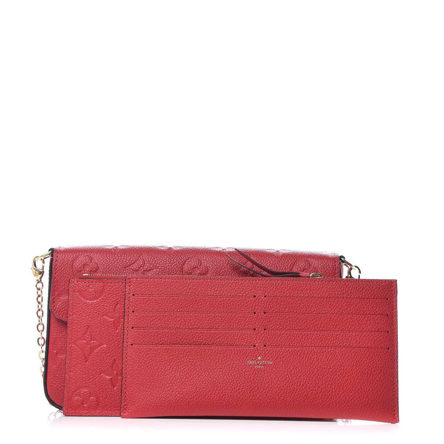 Louis Vuitton Empreinte Pochette Felicie Chain Wallet Scarlet 3 of 12