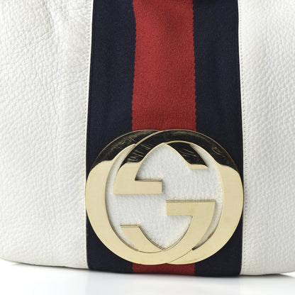 Gucci Calfskin Web Blondie Hobo White 10 of 12