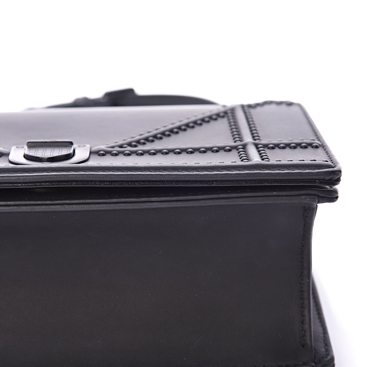 Christian Dior Ultra Matte Calfskin Studded Small Diorama Flap Bag Black 12 of 13