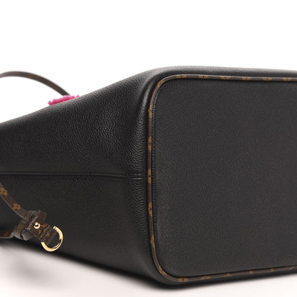 Louis Vuitton Calfskin Monogram Teddy Neverfull MM Black 8 of 10
