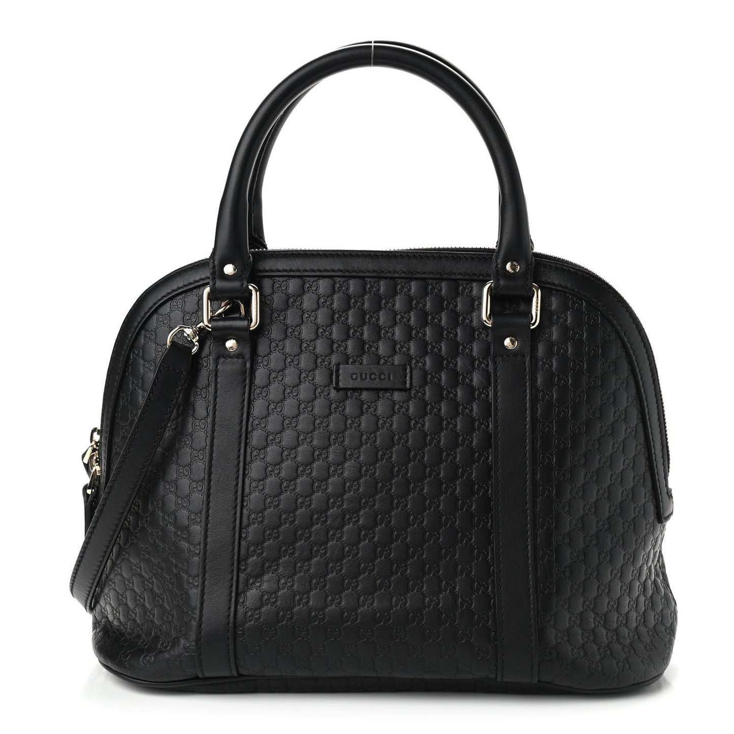 Microguccissima Medium Dome Bag Black