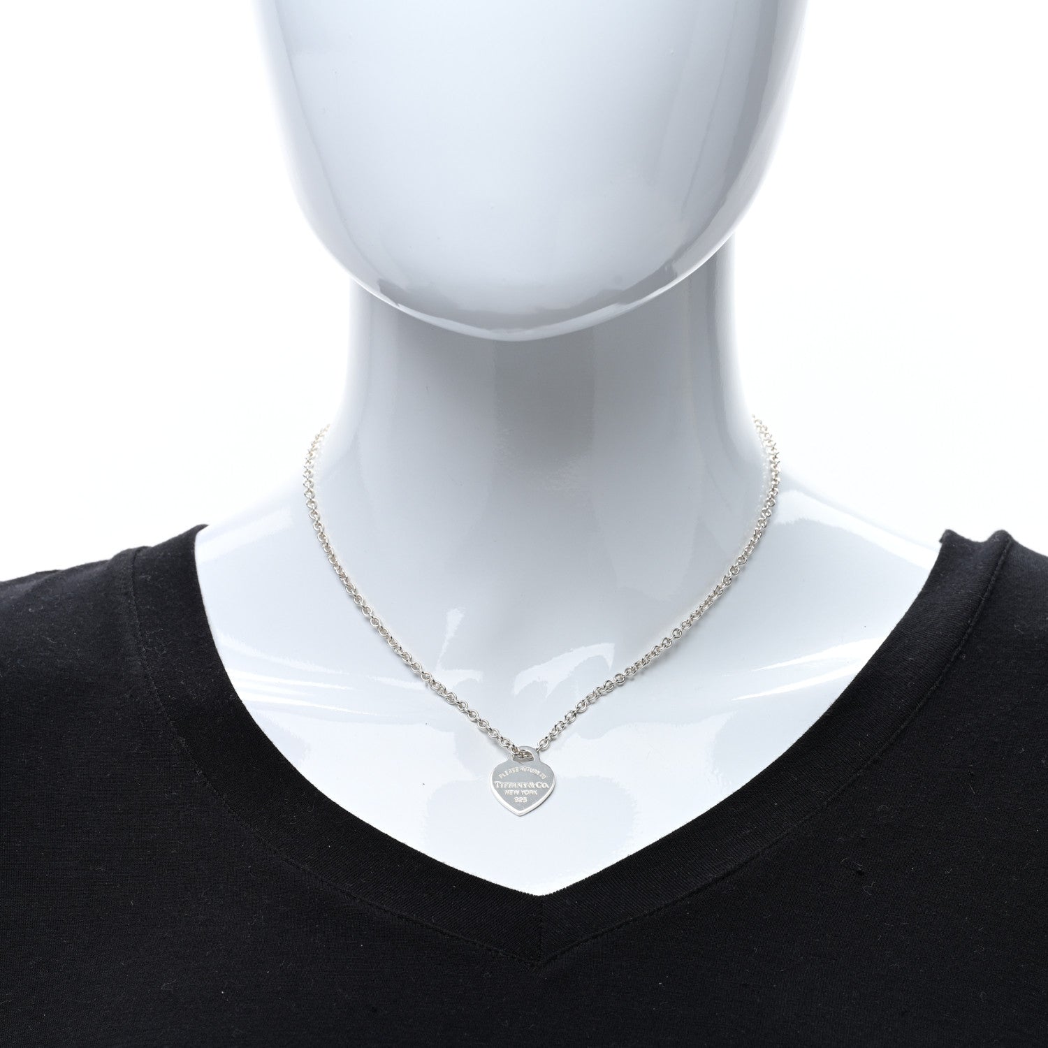 Tiffany Sterling Silver Return To Tiffany Heart Pendant Necklace 3 of 4
