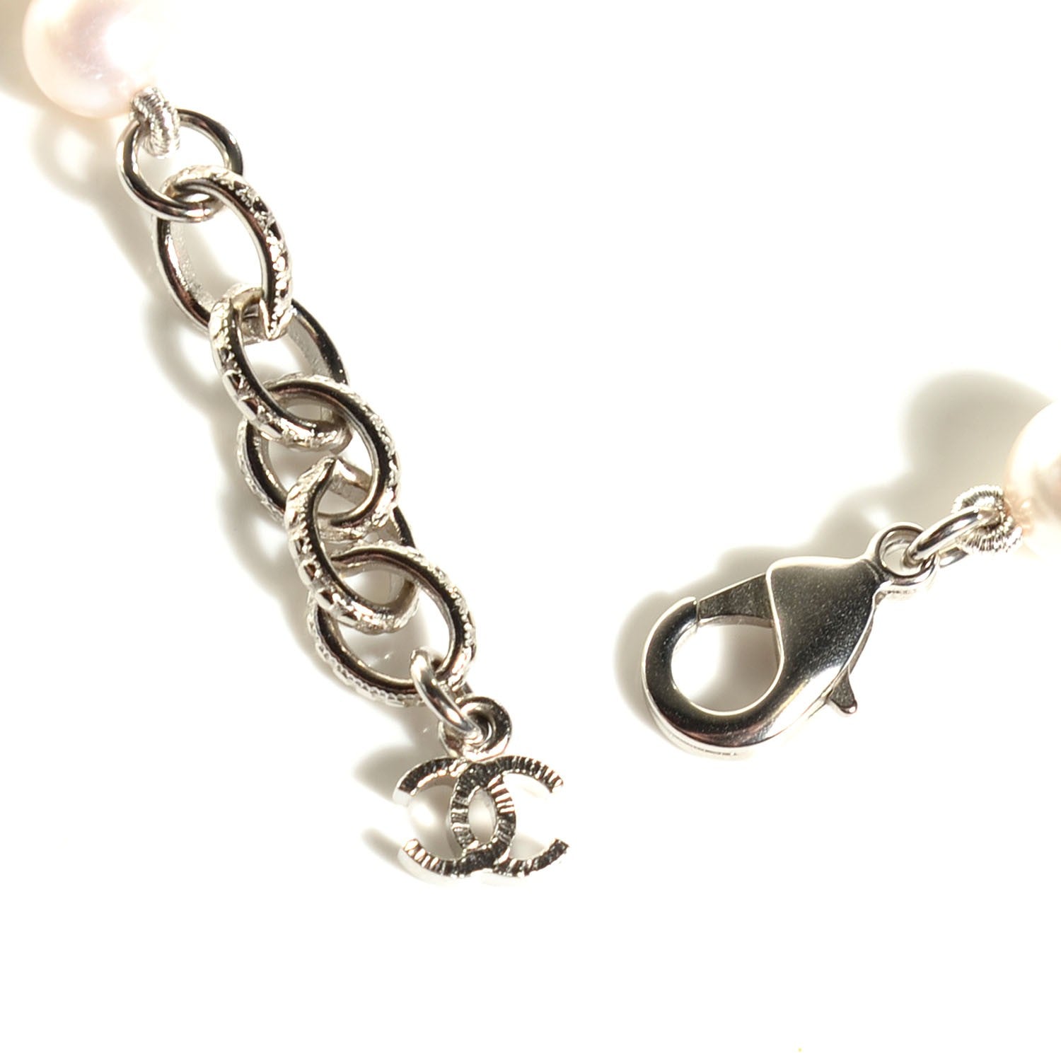 Chanel Pearl CC Short Necklace Silver 5 of 6