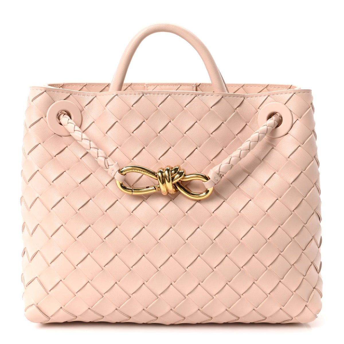 Bottega Veneta Nappa Intrecciato Small Andiamo Shoulder Bag Lotus 1 of 8