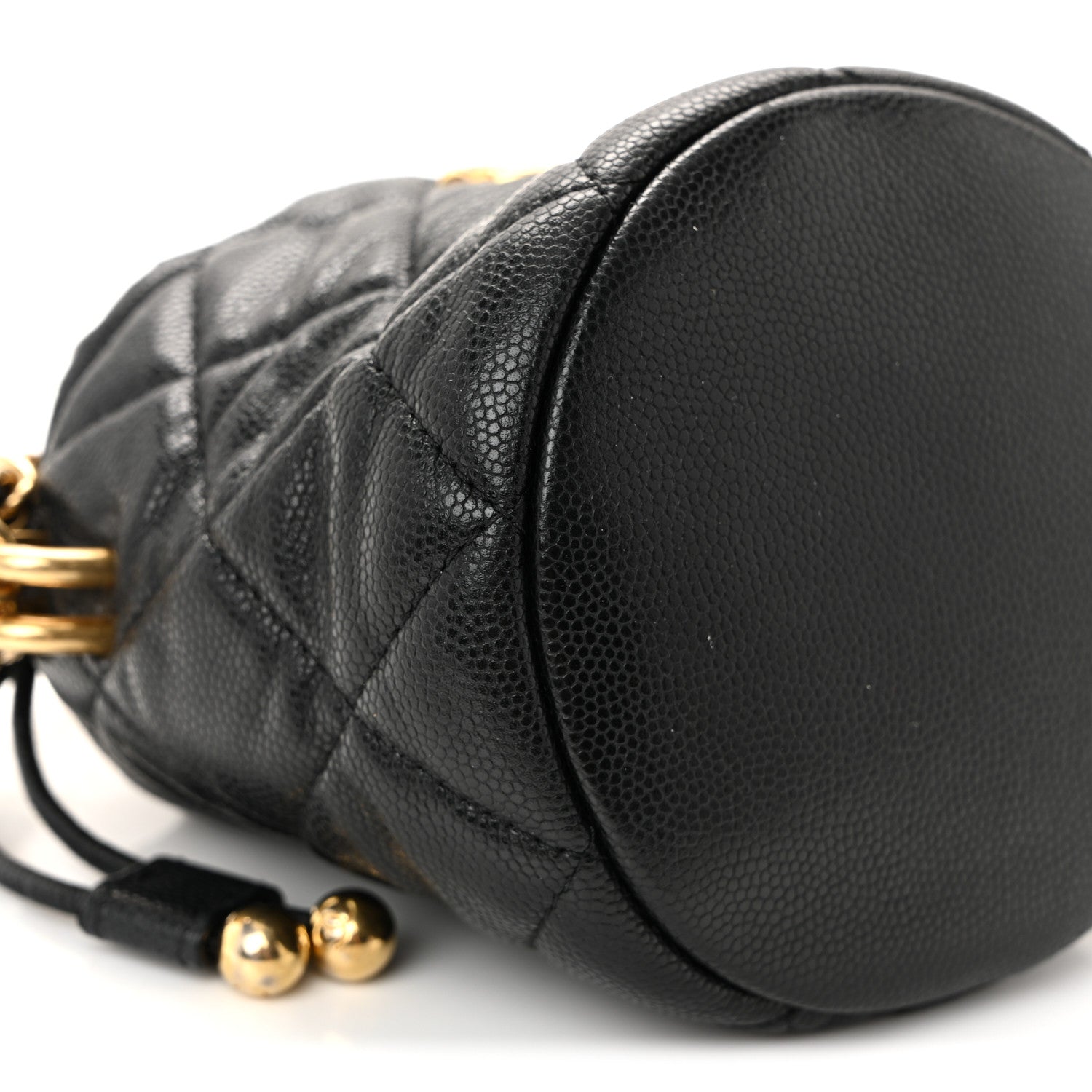 Chanel Caviar Quilted Coco First Bucket Clutch With Chain Black 9 of 10