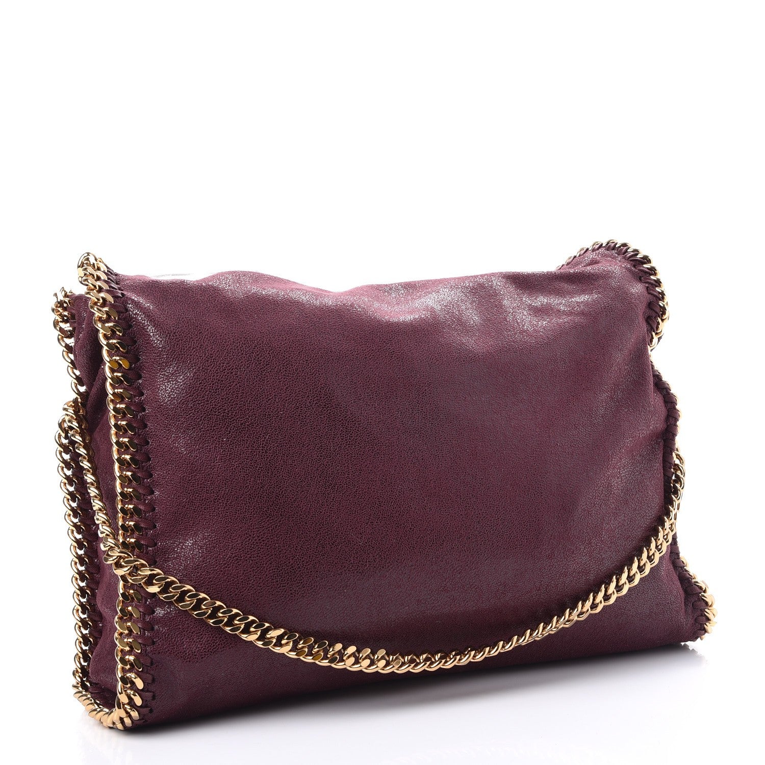 Stella McCartney Shaggy Deer Falabella Fold Over Tote Burgundy 3 of 7