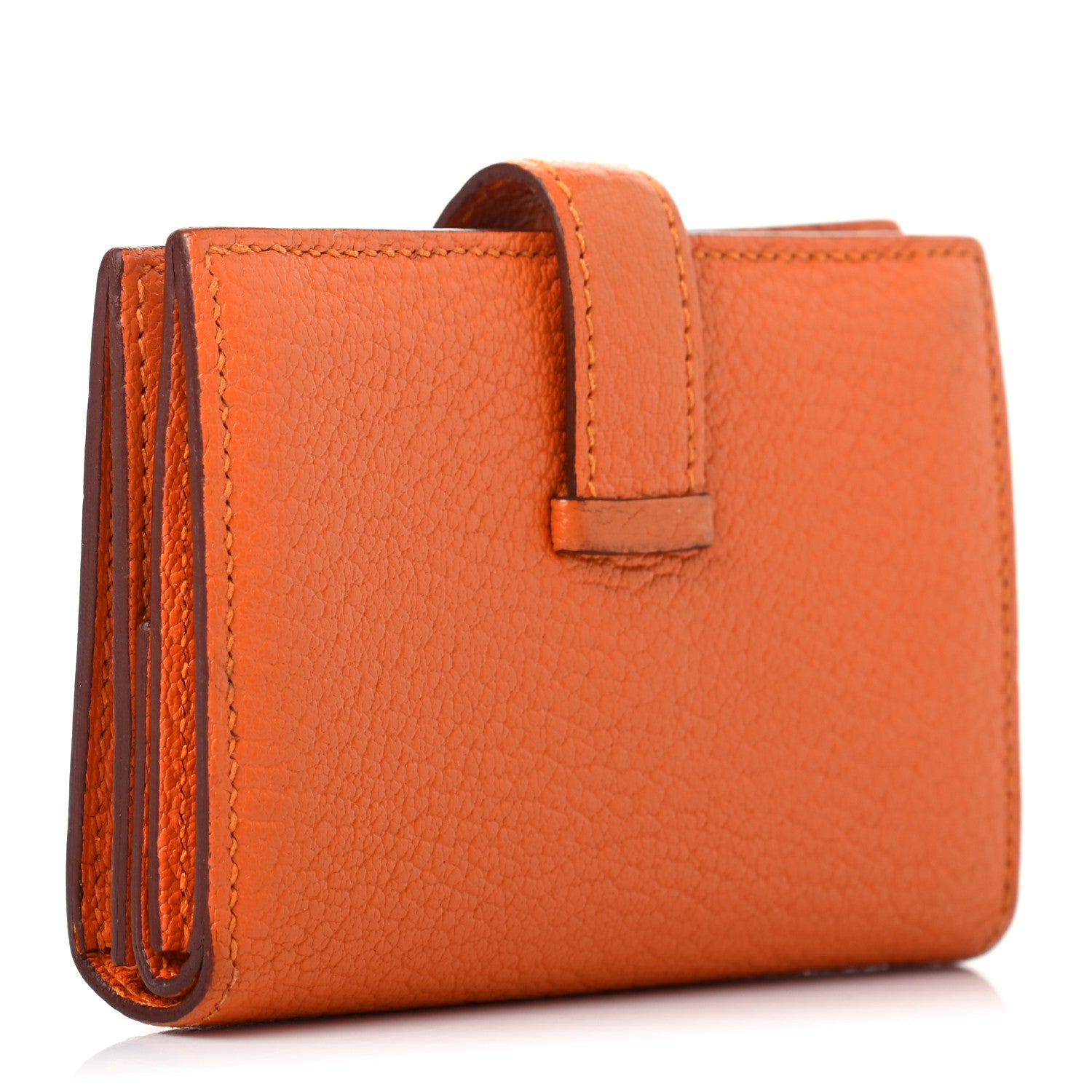Hermes Chevre Mysore Mini Bearn Wallet Abricot 3 of 7