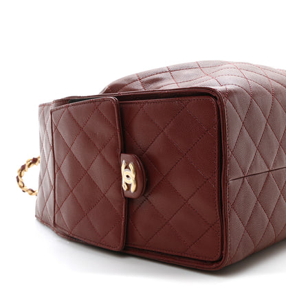 Chanel Caviar Quilted Medium Chanel 25 Handbag Burgundy 10 of 11