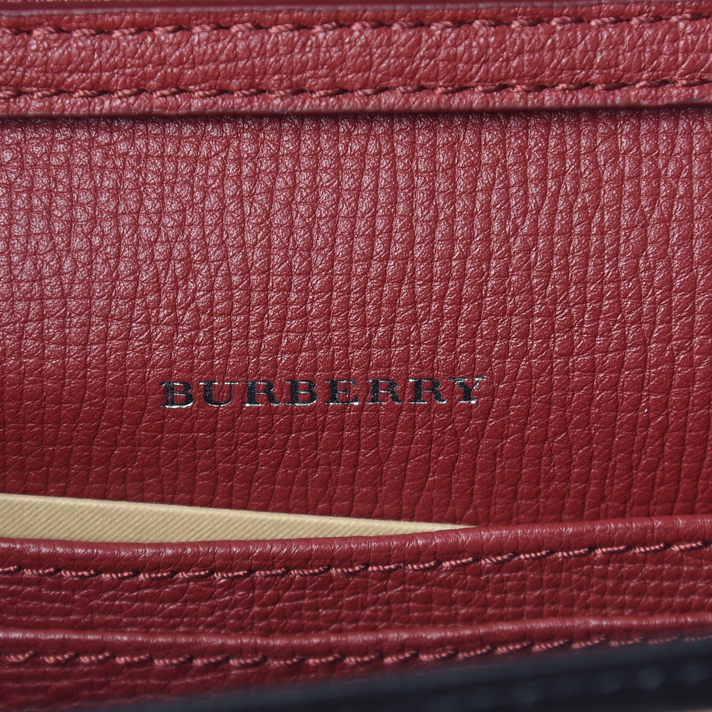 Grainy Calfskin Vintage Check Baby Macken Crossbody Bag Crimson