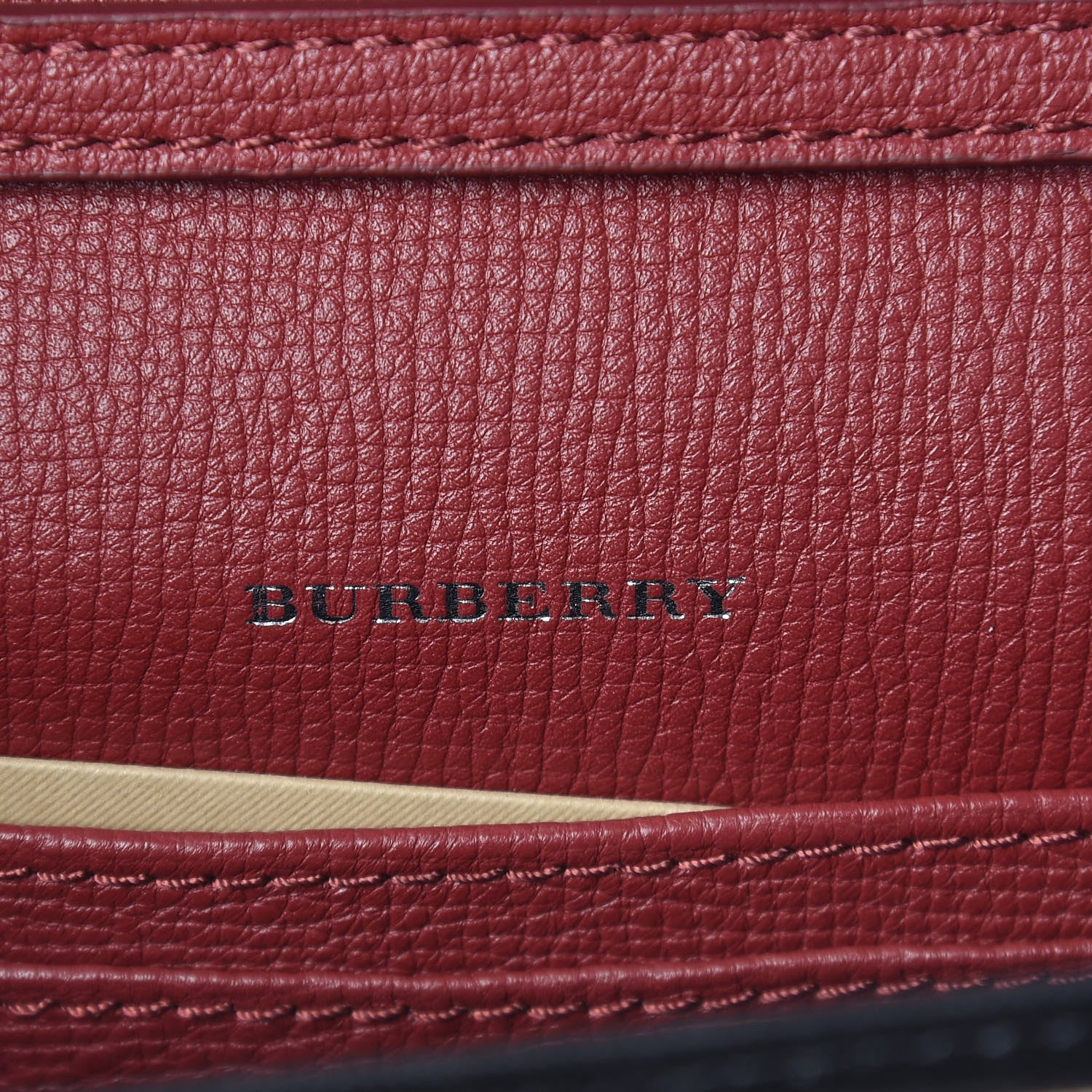 Burberry Grainy Calfskin Vintage Check Baby Macken Crossbody Bag Crimson 6 of 10