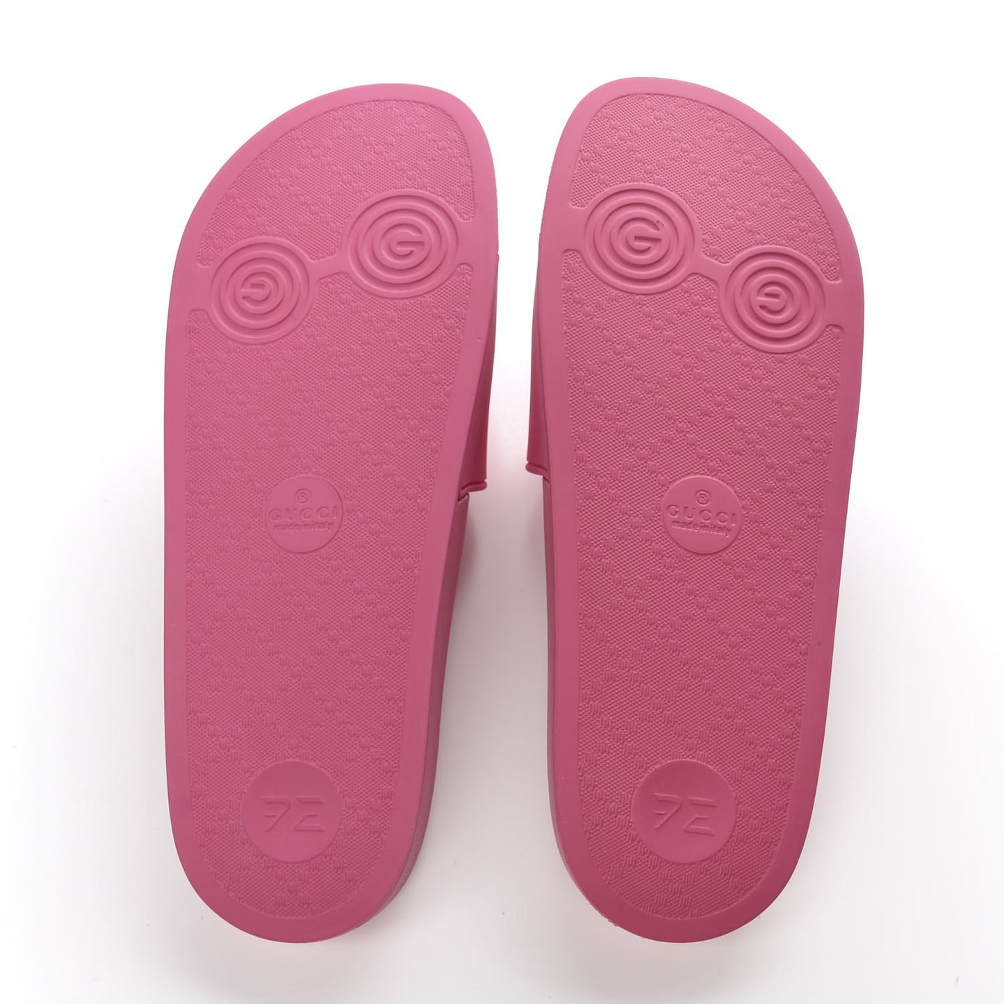 Rubber Logo Stamped Mens Slide Sandals 10 Fuchsia