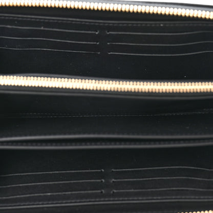 Louis Vuitton Lambskin Embossed Monogram Coussin Zippy Wallet Black 5 of 6