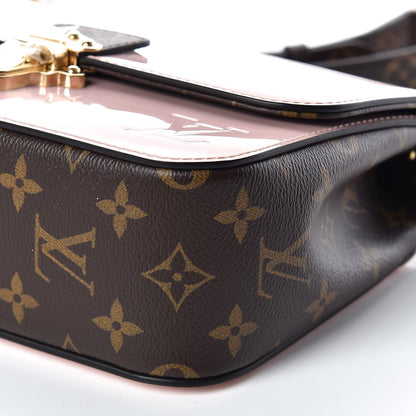 Louis Vuitton Patent Calfskin Monogram Cherrywood BB Rose Ballerine 6 of 9