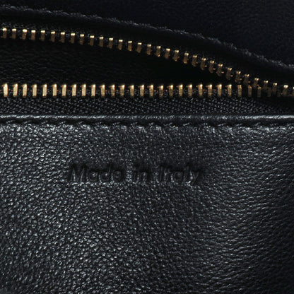 Celine Canvas Leather Medium Bi-Color Edge Shoulder Bag Black Grey 7 of 8