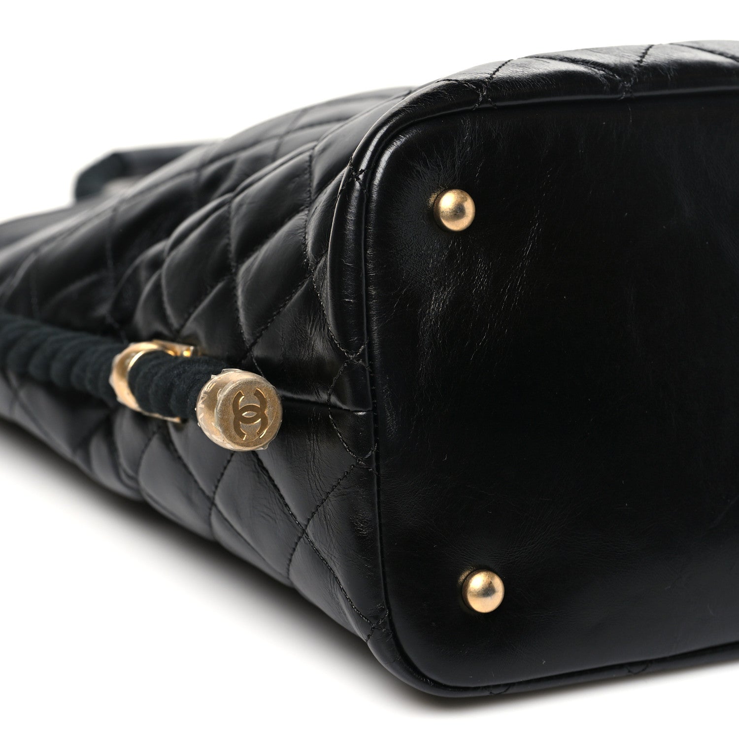 Chanel Crumpled Calfskin En Vogue Rope Hobo Bag Black 9 of 11