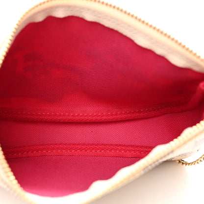 Louis Vuitton Damier Azur 2021 Christmas Animation Hollywood Mini Pochette Accessories Fuchsia 6 of 8