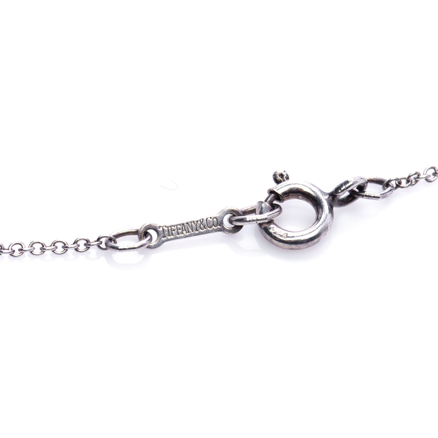 Sterling Silver 12mm Elsa Peretti Bean Pendant Necklace
