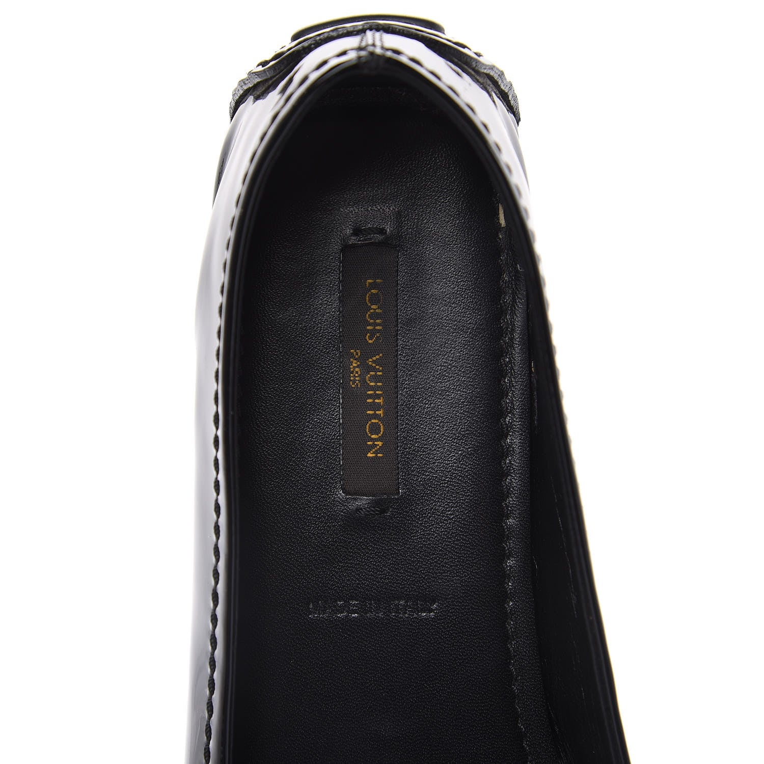 Louis Vuitton Patent Calfskin Oxford Ballerina Flats 38.5 Black 6 of 10