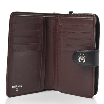 Chanel Lambskin Quilted Zipped Pocket Wallet Black 4 of 15