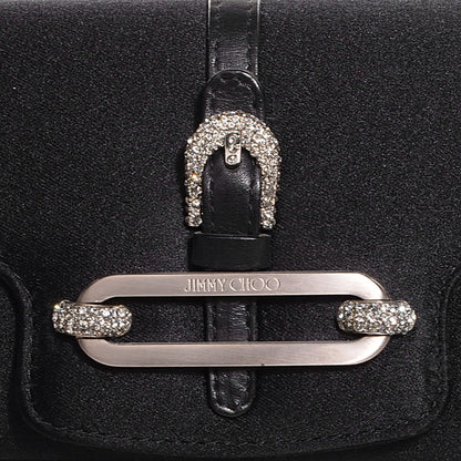 Jimmy Choo Satin Swarovski Crystal Tulita Evening Bag Black 8 of 8