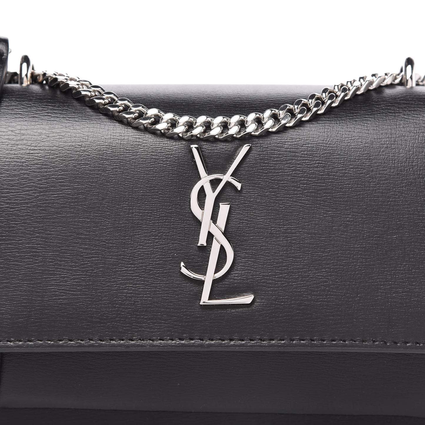 Calfskin Monogram Sunset Chain Wallet Black
