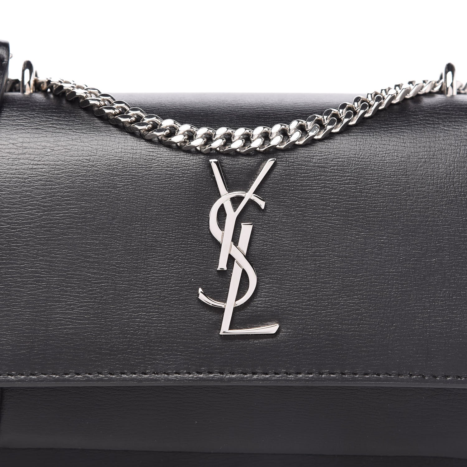 Saint Laurent Calfskin Monogram Sunset Chain Wallet Black 10 of 10