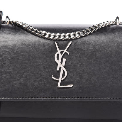 Saint Laurent Calfskin Monogram Sunset Chain Wallet Black 10 of 10