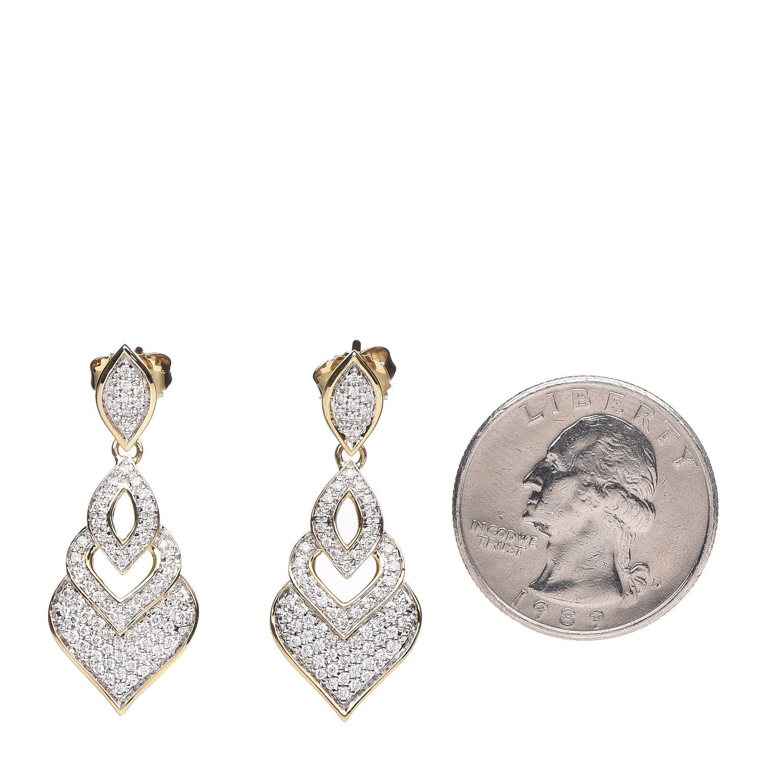 John Hardy 18K Yellow Gold Diamond Legends Naga Drop Earrings 2 of 4
