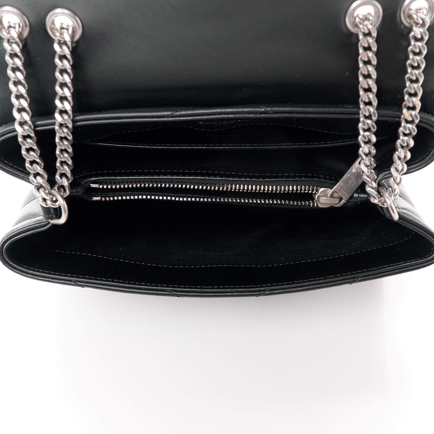 Saint Laurent Calfskin Y Quilted Monogram Small Loulou Chain Satchel Black 5 of 15