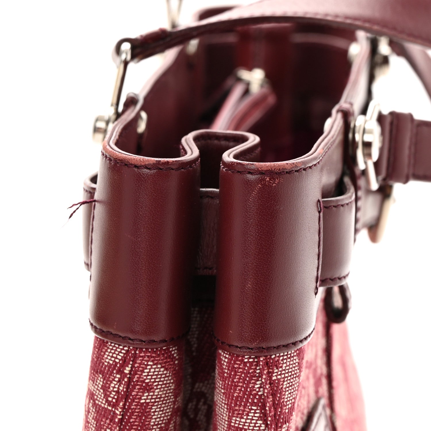 Christian Dior Calfskin Monogram Jeans Pocket Tote Red 15 of 17
